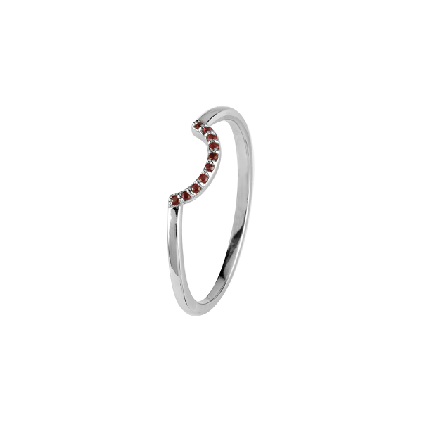 Jacques Lemans SE-R124C54 Damenring Ring Gr. 54 Sterlingsilber mit Granat
